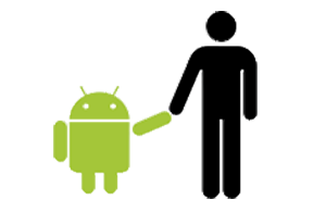 imagem ilustrativa entre o robo do Android e um boneco